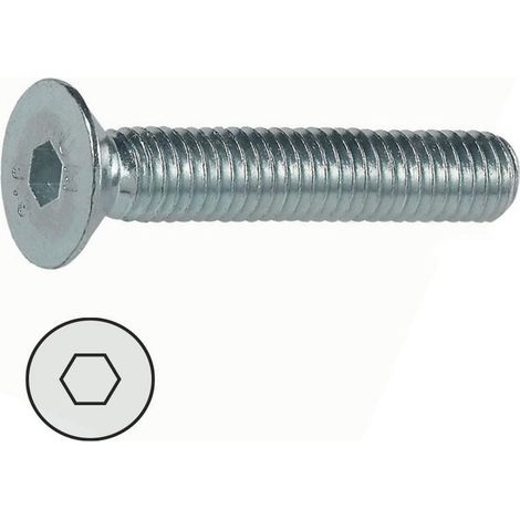 tornillo allen din 7991. cabeza avellanada. alojamiento hexagonal interior. zincado metrica m-10 largo 60mm (1/2)