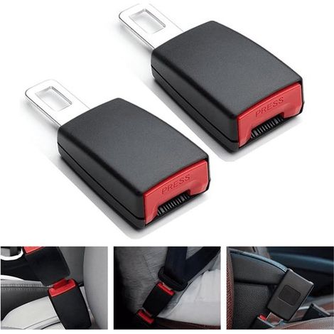 Prolunghe per cinture di sicurezza auto - confezione da 2 - 12 cm - nere (1/5)