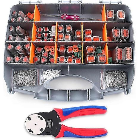 Compatible avec le kit de connecteurs DT 2025 de 338 pièces - connecteurs à 2, 3, 4, 6, 8 et 12 broches, outils de sertissage, outils de retrait, électronique automobile. (1/5)