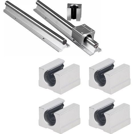 Bloc coulissant en aluminium SBR12UU avec bloc coulissant linéaire de type boîte ouverte et logement de roulement de rail de guidage en aluminium (1/5)