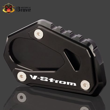 (Noir) Plaque d'extension de béquille latérale pour moto compatible avec SUZUKI V-STROM Vstrom 1000 1000XT 2014 - 2017 2018 2019 2020 2021 maxpower (1/4)