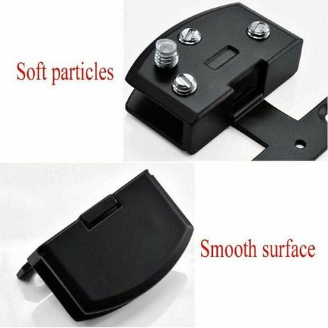 cerniere per ante in vetro per vetrine/cassettiere per vini/cerniere a clip (adatte per vetro di spessore 5-8 mm - nere), ricambi per cerniere - nere (1/4)