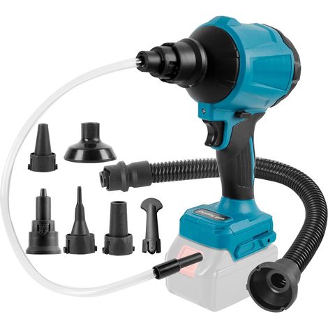 Souffleur à poussière sans fil pour batterie 18 V 21 V, 1000 W sans balais avec 8 buses pour garages, ateliers, scieries, chambre, nettoyage de la maison (1/5)