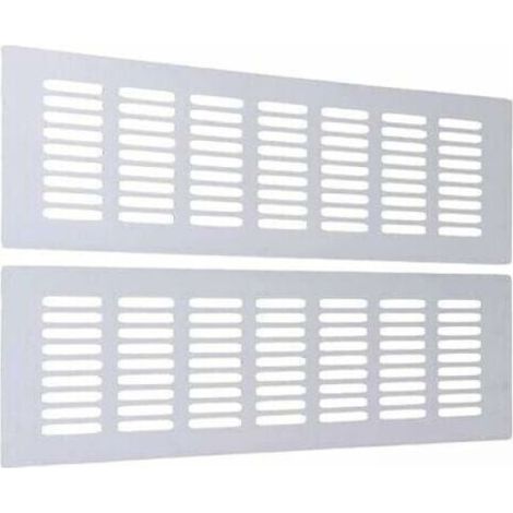 Grille de ventilation rectangulaire pour une ventilation idéale Grille de ventilation rectangulaire 80 x 400mm 2 pcs [blanc].