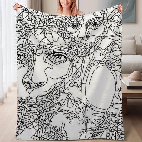 Couverture de lit en polaire, légère, douce et chaude en polyester microfibre,6080 pouces (1/4)