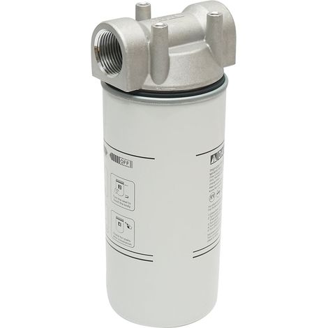 Filtro antiparticolato per serbatoio diesel e supporto (batteria), pressione 3,4 bar, portata 94,6 L/min, 30 micron, 1-1/2 -16 UNF Breckner Germany (1/5)