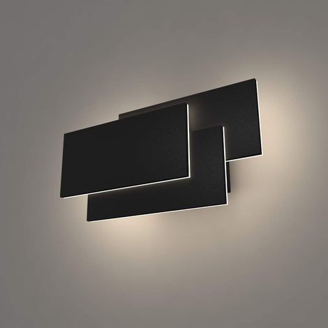 Led Wall Light Indoor 24W Modern Wall Lights Simple Wall Sconce Cold White 3 In 1 Wall Light For Living Room Bedroom Stairwell Hallway Black