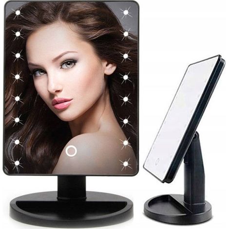 cofi1453 Kosmetischer Spiegel mit LED Beleuchtung Kosmetik Spiegel Schminkspiegel Rasierspiegel 24 LED Helligkeit (1/5)