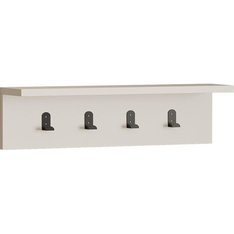 Wandregal aus Holz "Ayla" - 60 x 16 x 14 cm - Weiß