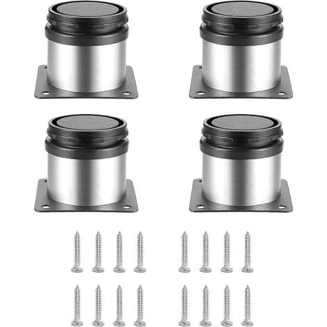 Ensemble de 4 pieds de meubles réglables de 5050 mm, pieds de table en métal réglables en hauteur, pieds de meubles de cuisine, pieds de meubles en acier inoxydable pour armoires. (1/5)