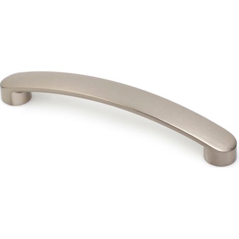 Asa de aluminio con acabado níquel satinado, dimensiones:178x19x25mm y entrepuntos:160mm -