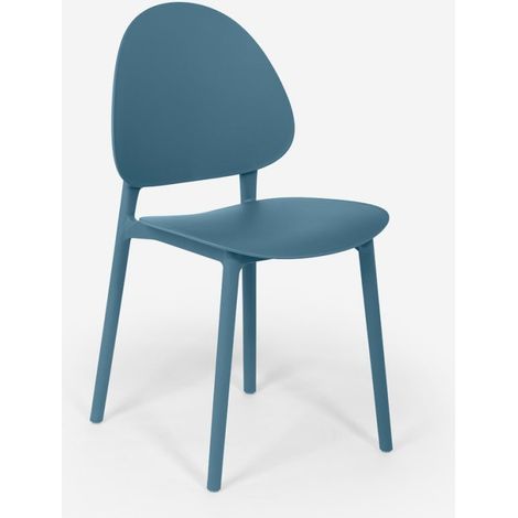 Sedia moderna in polipropilene per cucina esterno sala da pranzo Gladys - Blu Scuro (1/5)