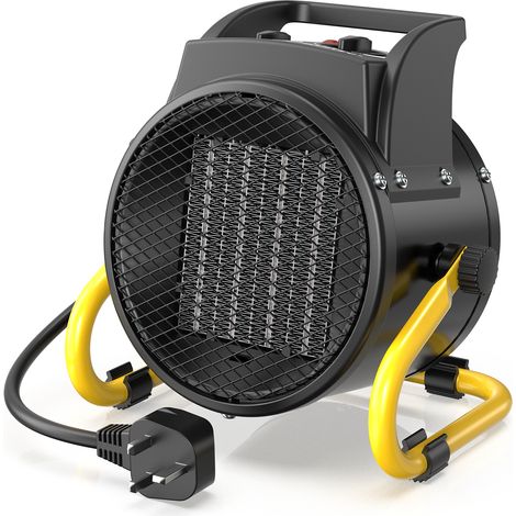 DAHTEC Fan Heater 2000W Black - Energy Class A - Modern & Elegant Design - Precise Thermostat - For Indoor Use.