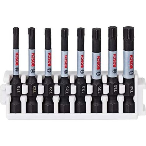 Bosch – Set de 8 embouts pour visseuse – Empreinte torx – Longueur 50mm – Pour perçage intensif – Système Pick and Click (1/6)