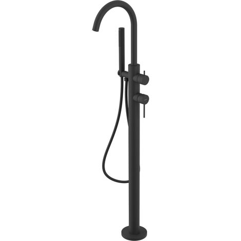 Mitigeur de baignoire sur pied ULTRAMIX (raccordement au sol), noir mat