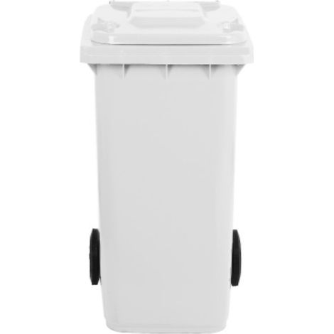 BIDONE QUADRO NETTEZZA URBANA CON RUOTE LT.120  cm.48x57x95h.  bianco    ICS