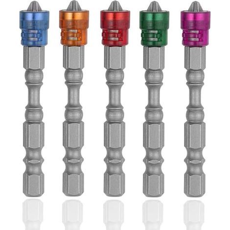 5-teiliges PH2-Kreuzschlitzschraubendreher-Bit-Set, 65-mm-Magnetbohrer, 1/4-Zoll-Sechskant-Trockenbaubohrer (1/5)