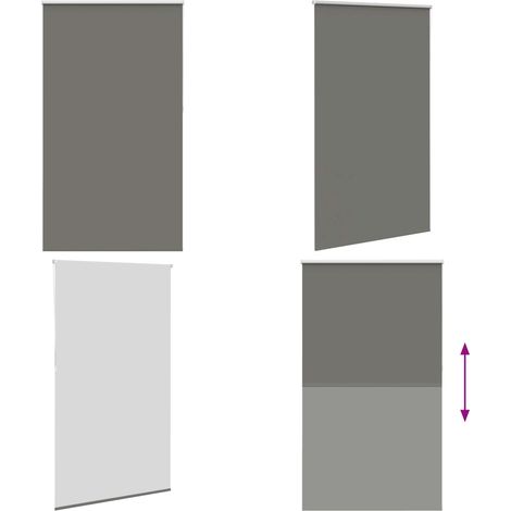 vidaXL Verdunkelungsrollo Grau 140x210cm Stoffbreite 136,6cm Polyester (1/5)