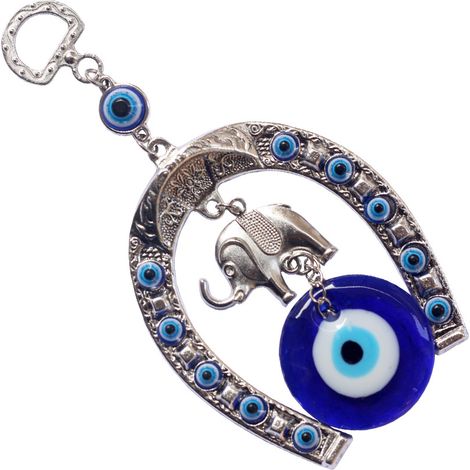1 pièce amulette œil bleu protecteur, suspension murale, éléphant porte-bonheur (1/5)