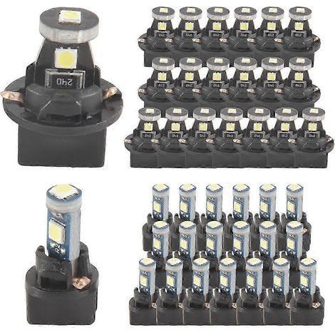 Quarante ampoules LED T5/T10 pour tableau de bord avec douille à rotation, installation facile.