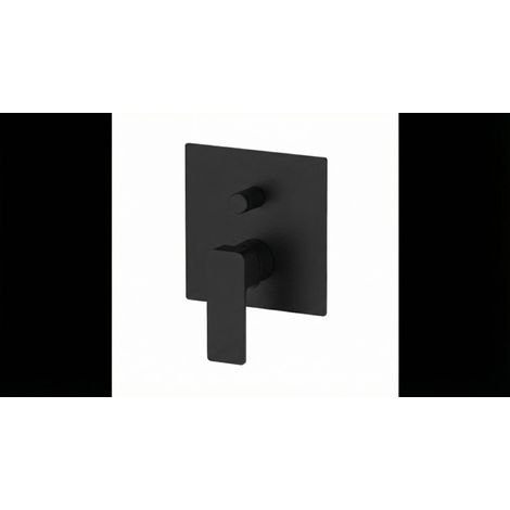 Miscelatore monocomando incasso con deviatore linea icon nero opaco