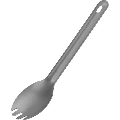 Cuillère-fourchette en titane légère et résistante, couverts métalliques pour camping extérieur (lot cuillère et fourchette) (1/5)