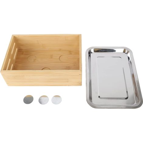 Mini Table De Barbecue, Bougie en Bambou Chauffant Barbecue Grill Poêle avec Plaque en Acier Inoxydable (1/5)