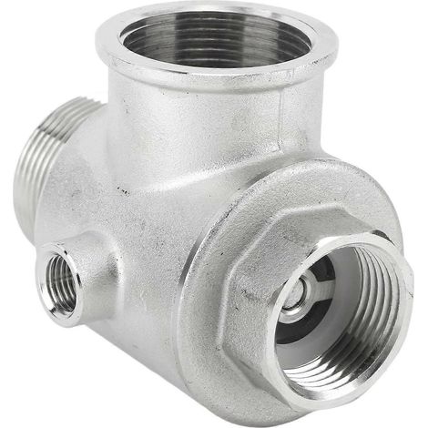 Clapet anti-retour 5 voies DN32 en alliage d'aluminium avec filetage intérieur et extérieur, mécanisme de verrouillage à ressort