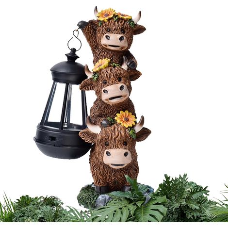 Décoration De Vache Extérieure Figurine Paysage Résine Drôle,Figurine (1/5)