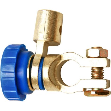 Bgs Technic – Cosse électrique coupe-circuit antivol coudée – Pour borne négative – Intensité 250A – Montage simplifié pour espaces réduits
