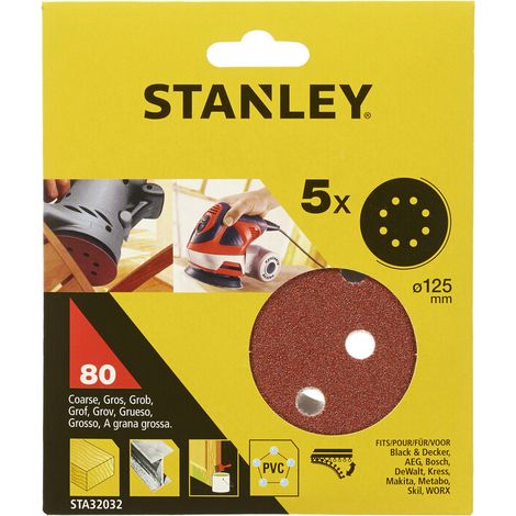 PIRANHA STANLEY STA32032 (X32032) 5 DISCHI VEL. ROT ORB. 125 GR.80- STANLEY- 1,0 pz