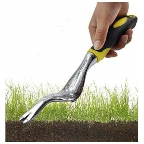 Garden Tool Kit for Outdoor Gardening Flower Pattern Weed Removal 11.8In0.8In Yellow (1/5)