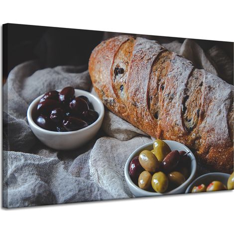 Leinwanddruck Küche Brotlaib 120x80 cm