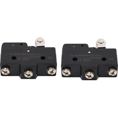 2 micro-interrupteurs de fin de course 160OF 42RF 2.7PT 2.4OT 0.5MD 30.2OP 32.5FP NO NC à levier à galet 250 VCA (1/5)