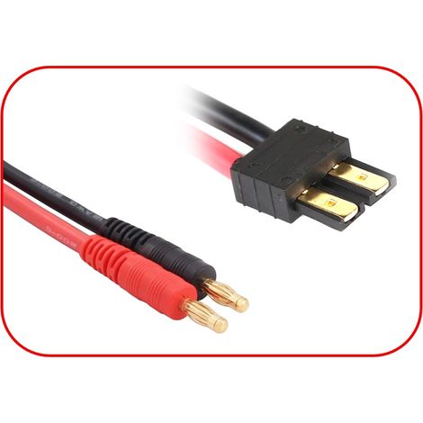 Charging Cable 4mm Bullet Plug suitable for Traxxas 300mm
