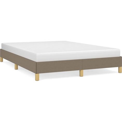 Maison Exclusive - Cadre de lit sans matelas taupe 160x200 cm tissu (1/5)