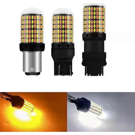 Zweifarbige T20 LED 7443 W21/5W Glühbirne 1157 BAY15D P21/5W LED T25 3157 P27/7W Auto Tagfahrlicht Blinker Autolicht Glühbirnenschalter (1/4)