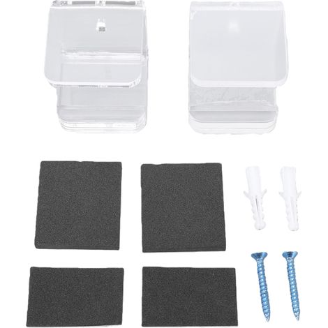 Supports muraux pour bâtons de Hockey, 2 pièces, gain de place, organisateur de stockage de glace, cintres avec tampon anti-rayures Transparent (1/5)