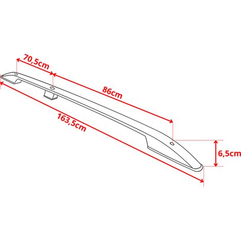 Barres de toit en aluminium pour Peugeot Partner / Citroën Berlingo II (2007-2018) – Capacité de charge 75 kg – Installation simple