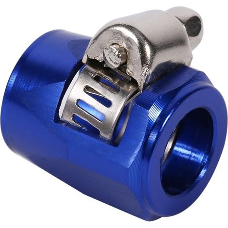 Collier de serrage pour tuyau d'arrosage AN6, bleu, pour carburant, huile et eau (1/4)