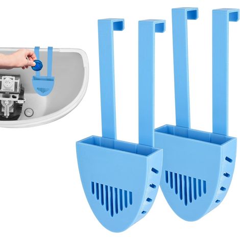 Juego de 2 piezas de soporte para estante de tanque de inodoro, gancho para colgar la taza, soporte de estante que evita la disolución. (1/5)
