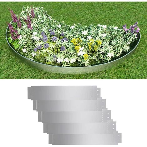 Cercas para el césped 5 piezas acero galvanizado 100x19 cm vidaXL (1/5)