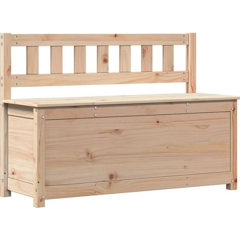 vidaXL Banco de madera maciza de pino 110x41x76,5 cm (1/2)