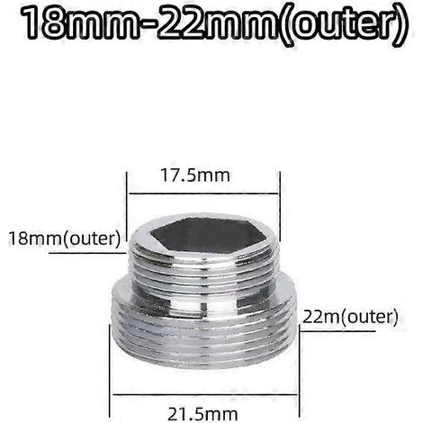 Adaptateur métallique pour robinet de cuisine avec aérateur intégré, filetage interne, pour économiser l'eau - WELLNGS (1/5)