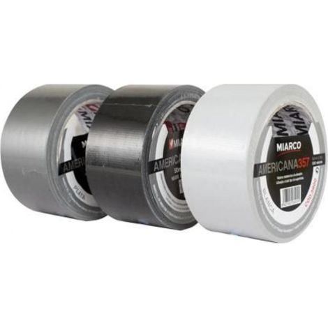 MIARCO cinta american.38x10gris mini , La cinta americana de tela P-665 de MIARCO es una cinta adhesiva de tela laminada con vinilo impermeable y adhesivo caucho sintético. Se trat