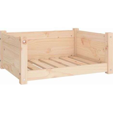 Letto per cani 65,5x50,5x28 cm in legno di pino massiccio vidaXL