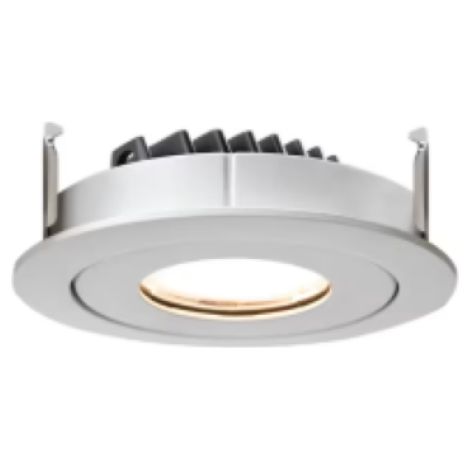 Faretto led da incasso tondo 5w 4000k orientabile in alluminio pressofuso rossini illuminazione shelf 3 kit raster 1a