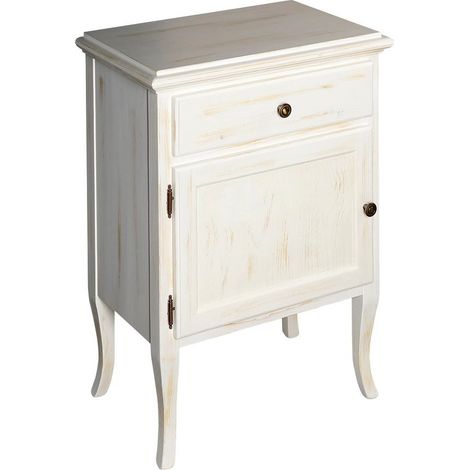 RETRO Meuble de rangement 60x80x38cm, gauche/blanc vieilli (1/5)