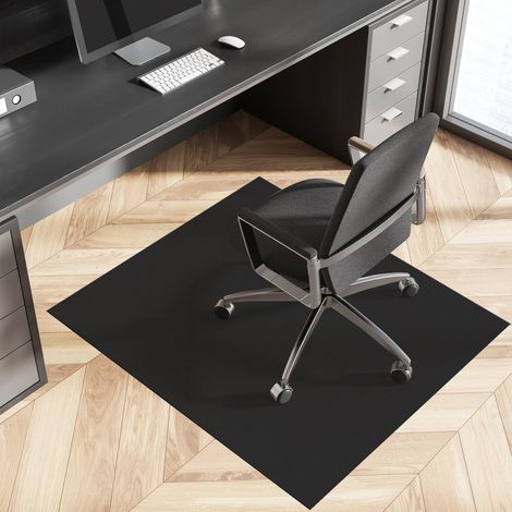 Tapis de protection des sols avec bord biseauté Kleopatra Noir Rond 90 cm (1/5)