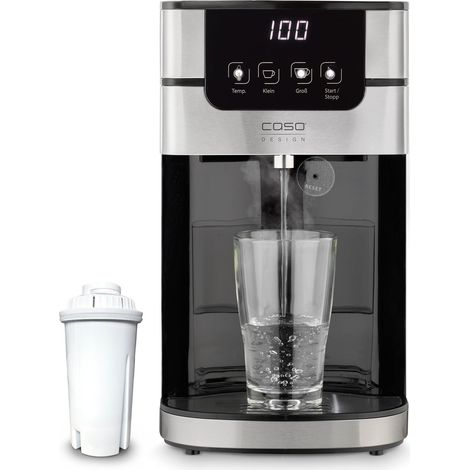 CASO PerfectCup 1000 Pro - Dispenser di acqua calda Turbo in pochi secondi, 2600 W, serbatoio dell'acqua rimovibile da 4 litri, regolabile da 70 a 100 °C, ideale per cucine da ufficio e buffet (1/5)